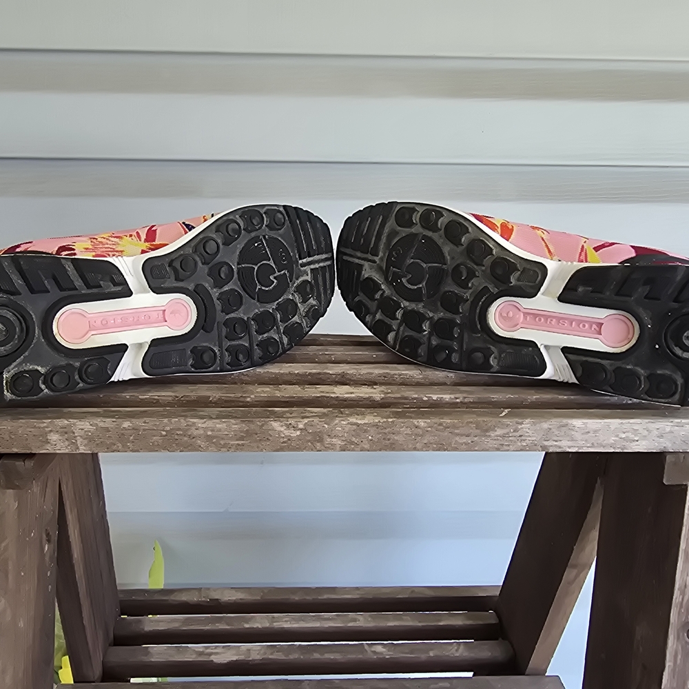 Adidas ZX Flux Print Mens Size 7 Pink White Athletic Running Shoes Sneakers - Picture 8 of 16